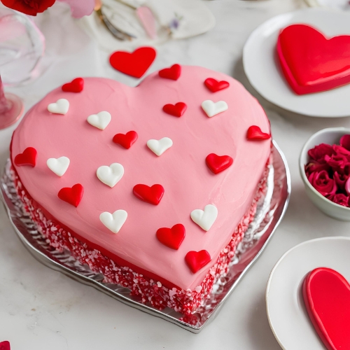 Valentine's Day Heart Cake